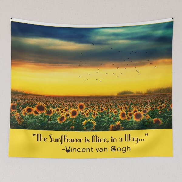Item preview, ❤️“The Sunflower is Mine, in a Way.”-Quote by Vincent van Gogh designed and sold by Fantabulous.