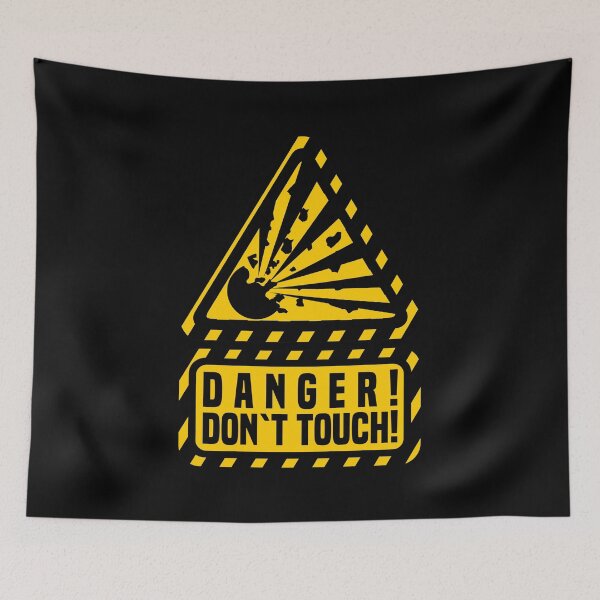 Item preview, Warning sign explosive & quot; Danger! - Don`t touch! & Quot; designed and sold by froggy-stylecom.