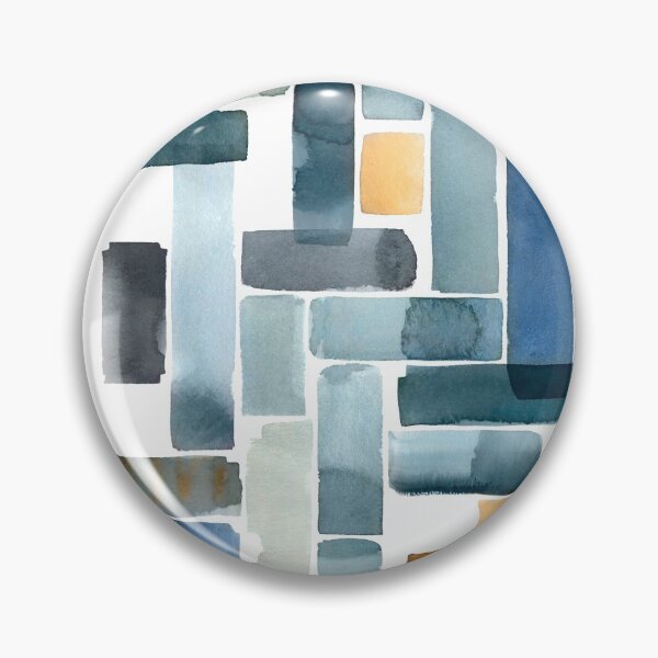 Item preview, Modern Blue Green and Yellow Shapes designed and sold by lunaisdrawing.
