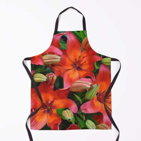 Item preview, Red Asiatic lilies in bloom and bud designed and sold by FunkiFunki.