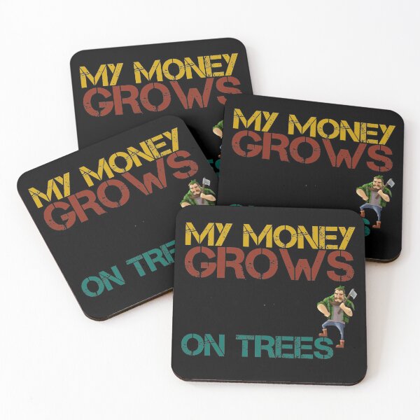 Item preview, My Money Grows On Trees - Retro Funny Logger Gift Vintage Arborist Gifts designed and sold by WhiteTears.