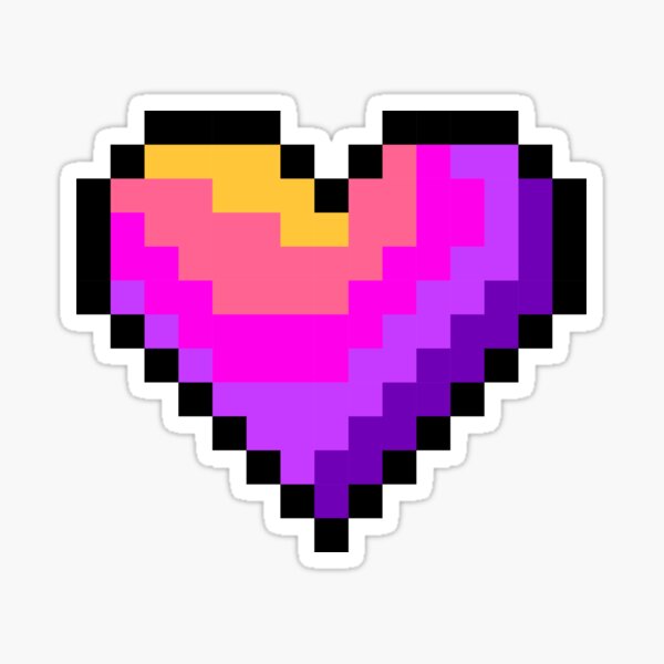 8 Bit Heart Sticker