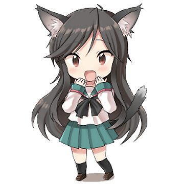 Catgirl Anime Nyan Cat Chibi Drawing, cute girl transparent background PNG  clipart