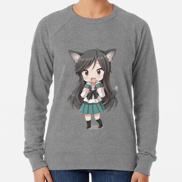 Anime School Girl Sweatshirts Hoodies Redbubble - anime high school uniform black top roblox