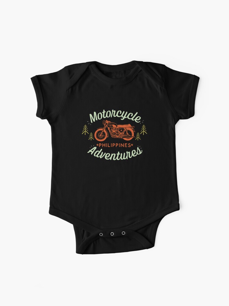 Motorcycle Adventures Vintage Philippines Southeast Asia | Baby One-Piece