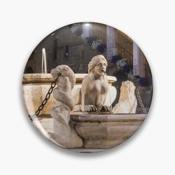 Item preview, Beautiful Bergamo at Night - Fontana Contarini Fountain on Piazza Vecchia designed and sold by Georgia Mizuleva.