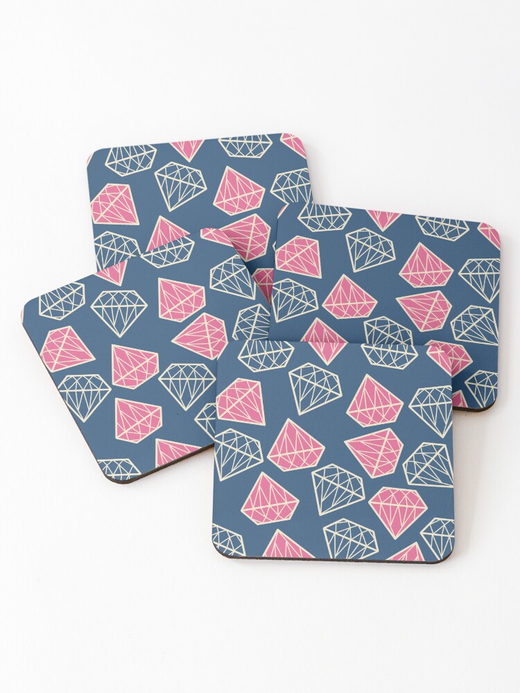 Thumbnail 1 of 5, Coasters (Set of 4), Diamond Shape Pattern designed and sold by btscapricorn.