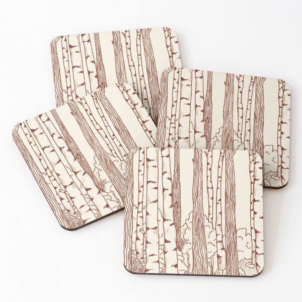 Item preview, Birch forest drawing designed and sold by vieno.