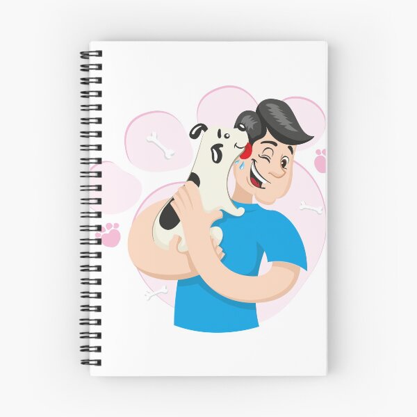 Item preview, Illustration mascot bob hugging a dog demonstrating a lot of affection designed and sold by LucianoCosmo.
