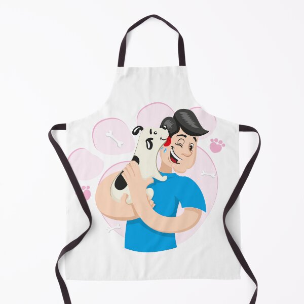 Item preview, Illustration mascot bob hugging a dog demonstrating a lot of affection designed and sold by LucianoCosmo.