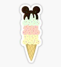 Ice cream cute mickey style Sticker