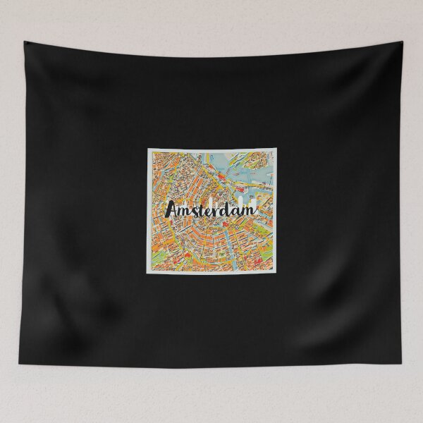Item preview, Amsterdam Skyline and Map designed and sold by tonylamfood.