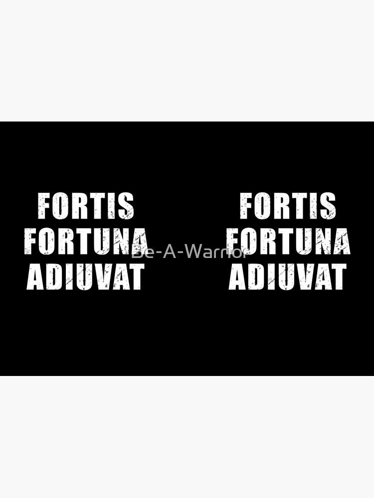 Fortis Fortuna Adiuvat - a timeless phrase that resonates with