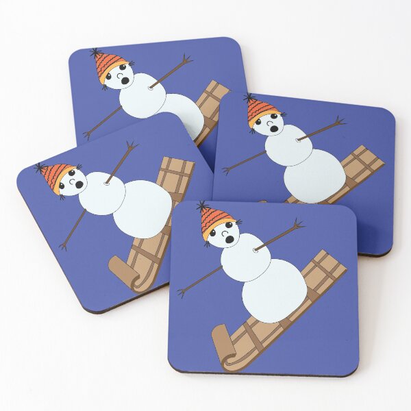 Item preview, Snowman sledding on toboggan designed and sold by Meg M Studio.