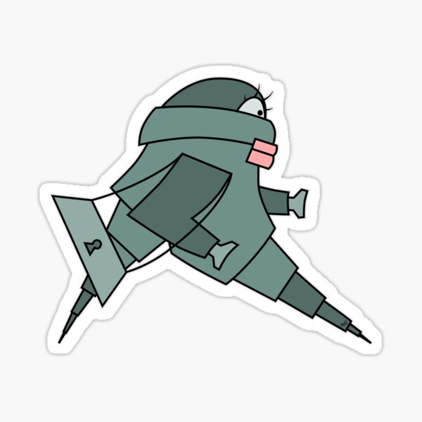 Woman with handbag in comic style Sticker