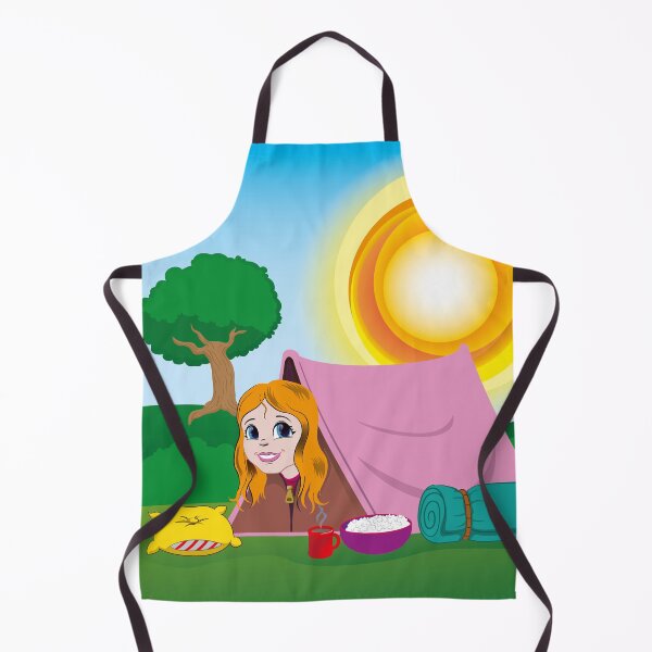 Item preview, Illustration of an environment, Tent in the countryside landscape in summer. Ideal for catalogs, informative and institutional material designed and sold by LucianoCosmo.