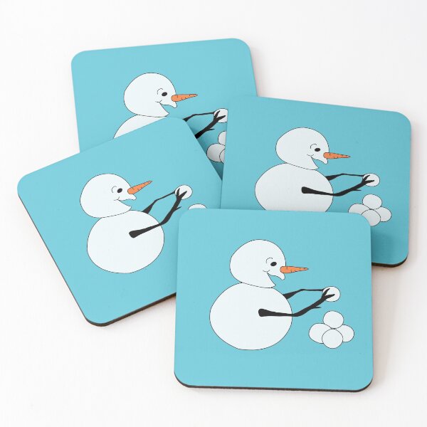 Item preview, Snowman piling snowballs designed and sold by Meg M Studio.