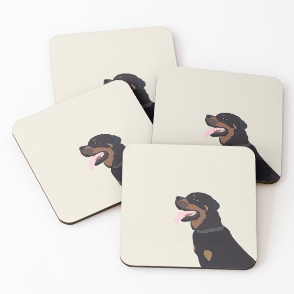 Item preview, Rottweiler Panting Colorblock designed and sold by Scarlet Sung.