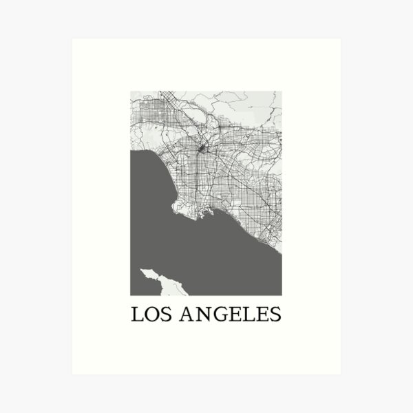 Item preview, Los Angeles Map designed and sold by Akos Akos.