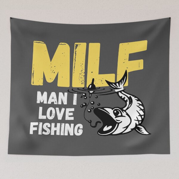 Item preview, Milf man I love fishing, funny fishing fisherman cat fish designed and sold by ds-4.