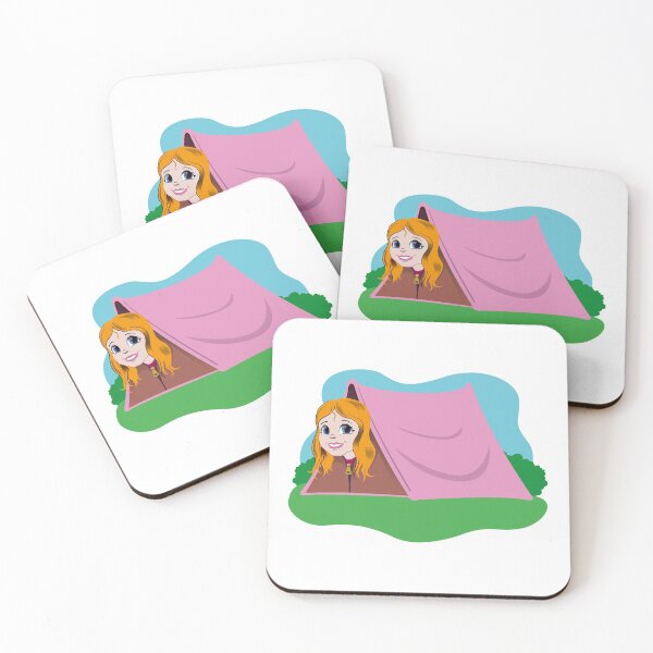 Item preview, Copy of Illustration of an environment, Tent in the countryside landscape in summer. Ideal for catalogs, informative and institutional material designed and sold by LucianoCosmo.