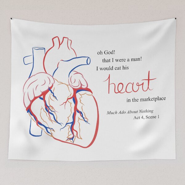 Item preview, oh God! that I were a man! I would eat his heart in the marketplace - Shakespeare Calligraphy designed and sold by skylarkdesigns.
