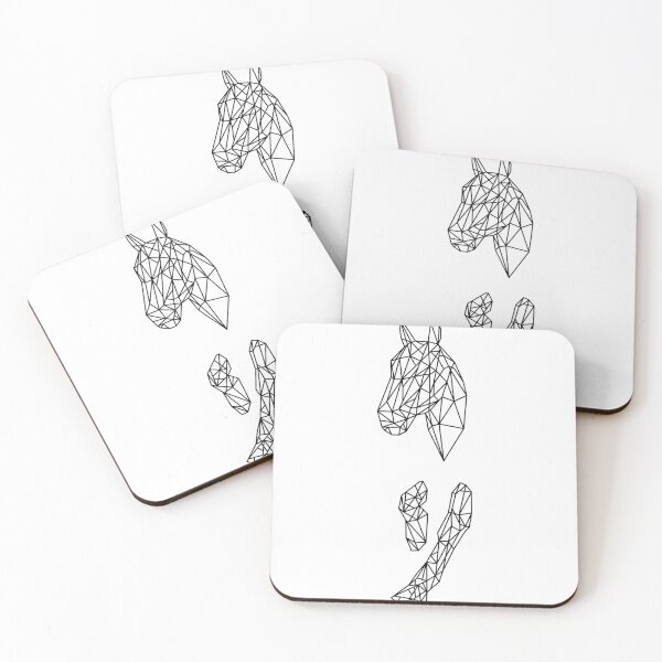 Item preview, Black Geometric Horse designed and sold by 5thSeason.