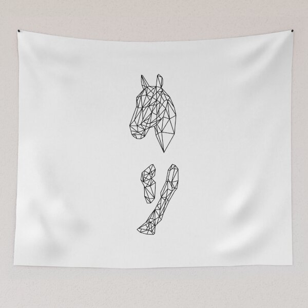 Item preview, Black Geometric Horse designed and sold by 5thSeason.