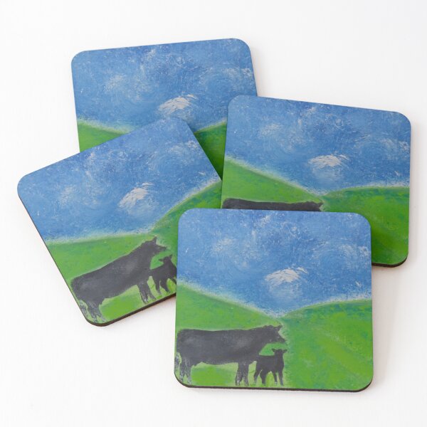 Item preview, Cows Admiring The Sky Inspired By Starry Night Van Gogh Concetta Ellis designed and sold by concettaellis.