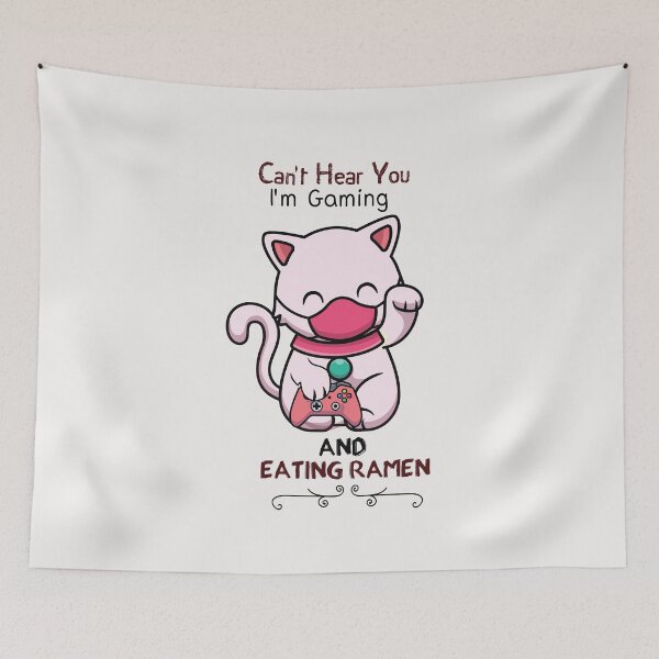 Item preview, Can't Hear You I'm Gaming and eating ramen - online games designed and sold by Hannah  Pillic.