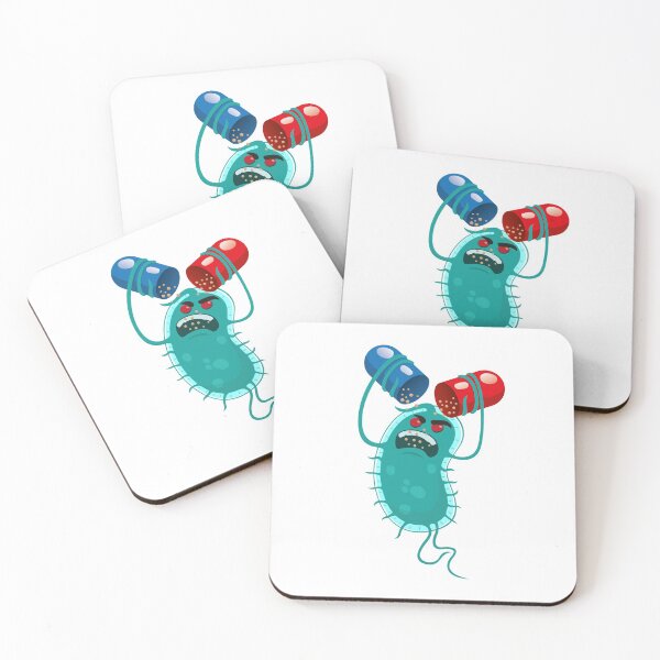 Item preview, Cartoon representation of a super bug a microorganism, feeding on the drug or antibiotic designed and sold by LucianoCosmo.