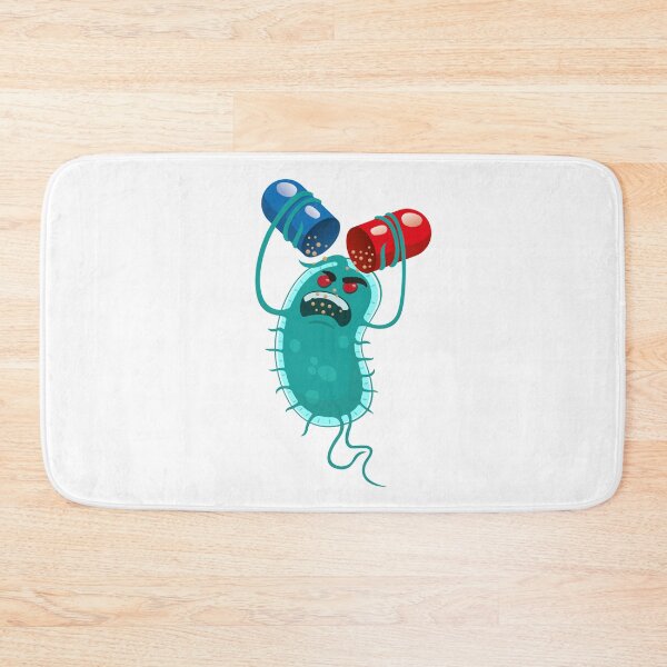 Item preview, Cartoon representation of a super bug a microorganism, feeding on the drug or antibiotic designed and sold by LucianoCosmo.