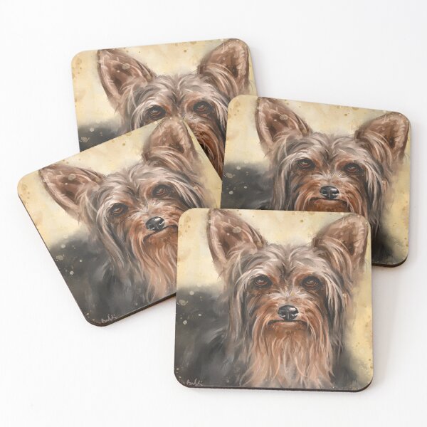 Item preview, Painting of a Yorkshire Terrier with an Impressive Beard designed and sold by ibadishi.