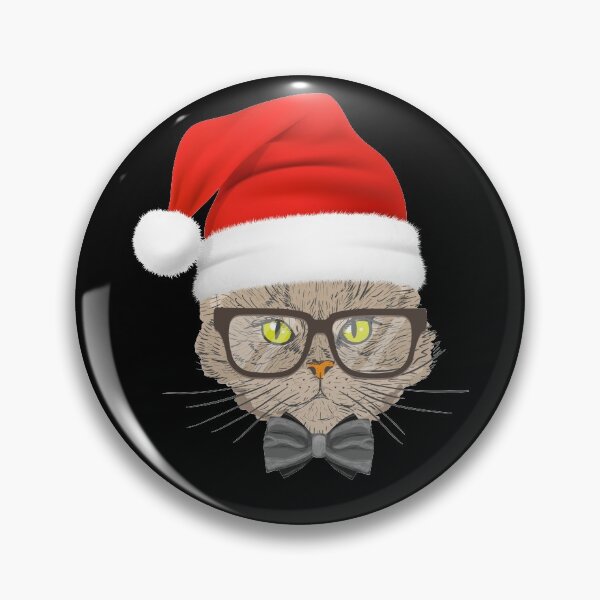 Item preview, Santa Cat,Cat in Christmas Hat,cat lover christmas-Sweatshirt-hoodies-Stickers & Magnets designed and sold by Aminepop.