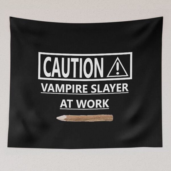 Item preview, CAUTION VAMPIRE SLAYER designed and sold by onemoormove.