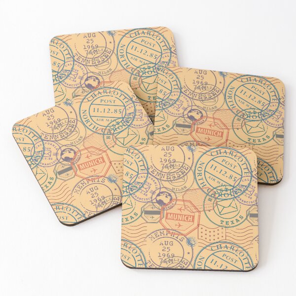 Item preview, Travel Destinations - Passport stamps  designed and sold by studio838.