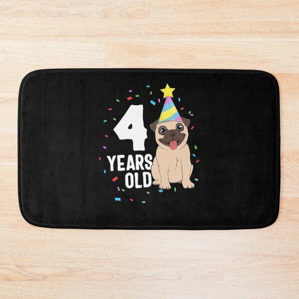 Item preview, 4 Years Old Birthday Pug Dog Lover Party 4th Birthday Kid designed and sold by HenningMadsen.