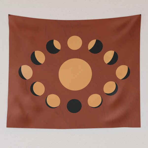 Item preview, Lunar Eclipse, Moon Minimalist, Modern Mid Century, Neutral Artwork designed and sold by technicolorable_art.