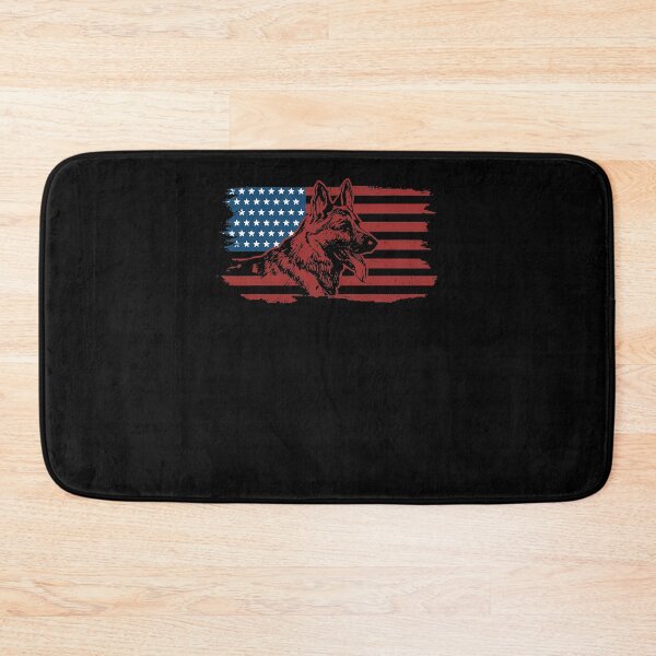 Item preview, German Shepherd Dog American Flag Patriotic K-9 Unit designed and sold by HenningMadsen.