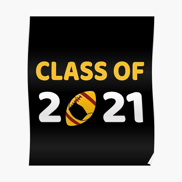 "High School Senior Class of 2021 with Mask Sports Team Gift" Poster