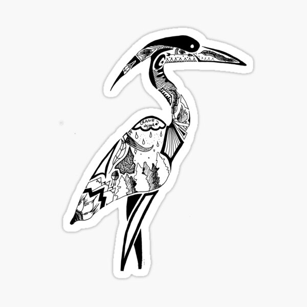 Item preview, Crane - Indigenous Canadian Ojibwe Artist designed and sold by Mackenzie "Kenzie" Janveaux.