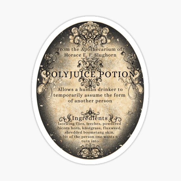 polyjuice potion label