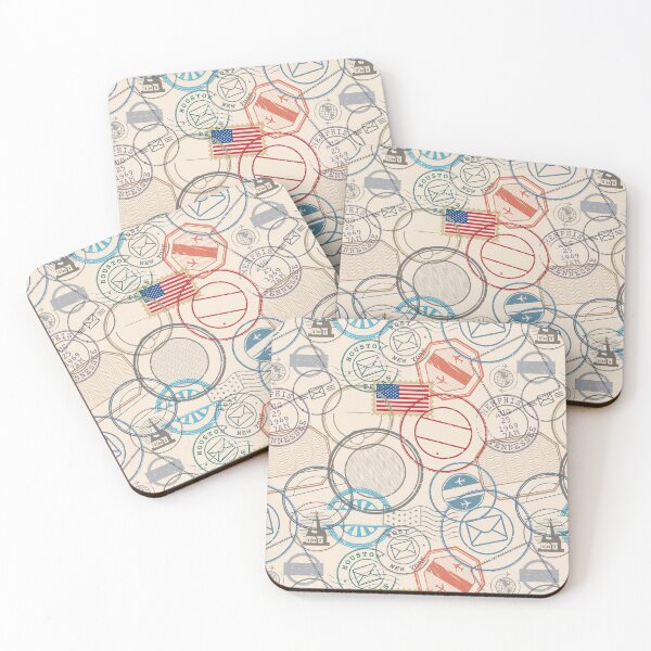 Item preview, Travel Destinations - Passport stamps  designed and sold by studio838.