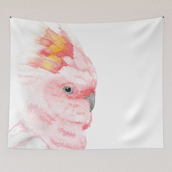Item preview, Major Mitchell's cockatoo watercolor bird parrot designed and sold by L'Atelier Oranjade.