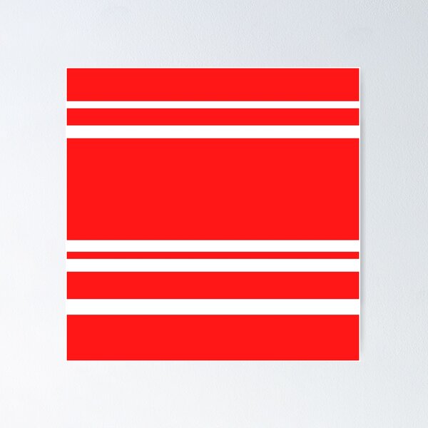 Item preview, Red and White Horizontal Stripes Pattern designed and sold by QuinnEmory.