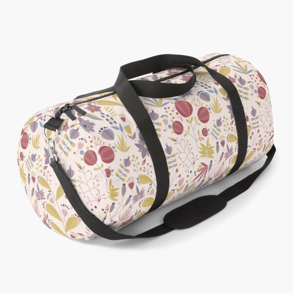 Garden Flowers and Leaves Duffle Bag
