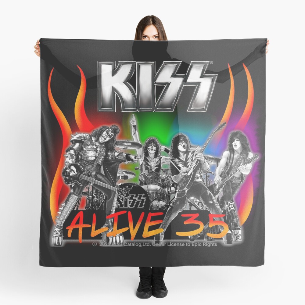 2008 Kiss Scarf Alive 35 World Tour Scarf Glam Rock Band
