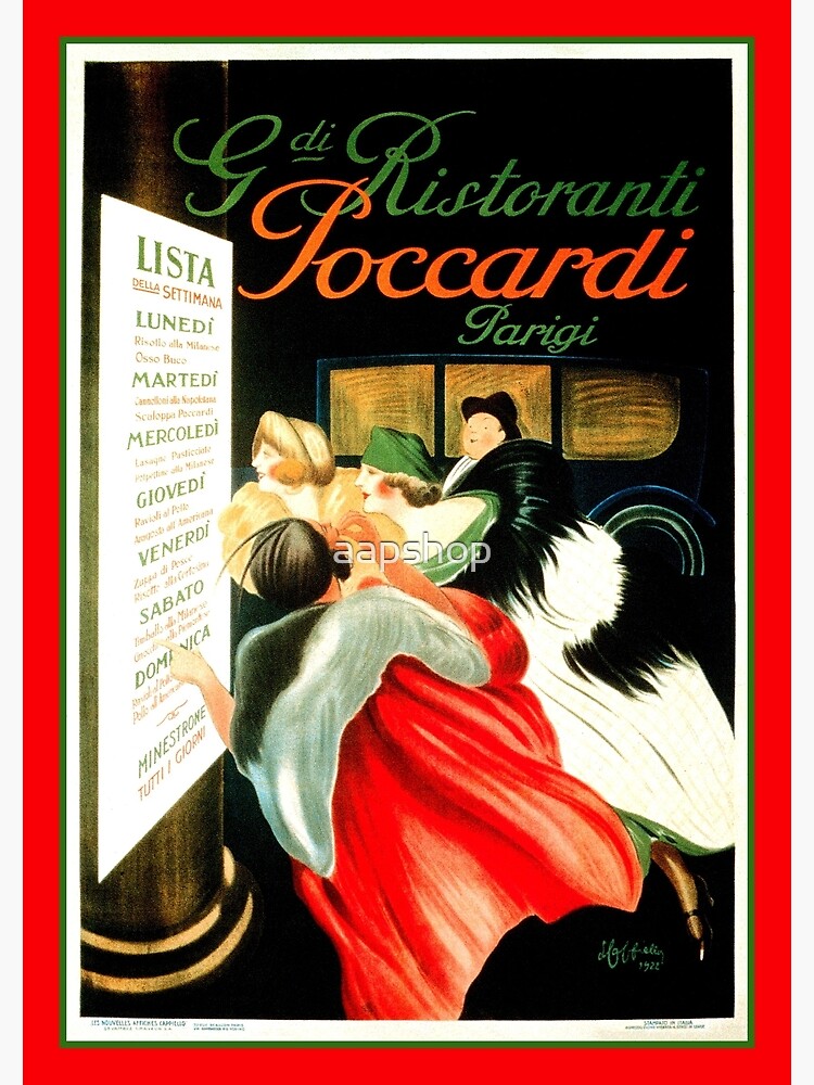 1920s Italian restaurant Paris ad Leonetto Cappiello | Poster