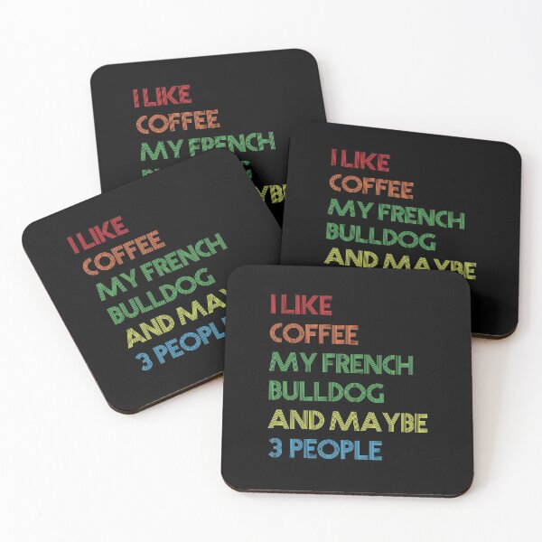 Item preview, French Bulldog Dog Owner Coffee Lovers Quote Gift Vintage Retro designed and sold by LA diseños.
