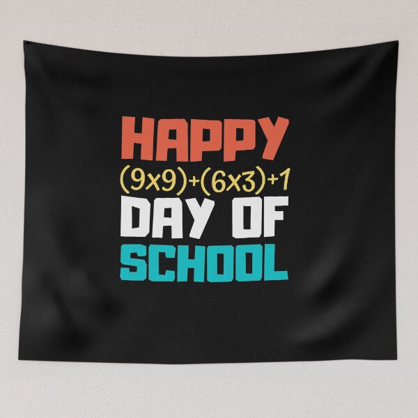 Item preview, Happy (9x9)+(6x3)+1 Day Of School Math Formula Funny 100th Day Of School Gift designed and sold by saadtraibiz.
